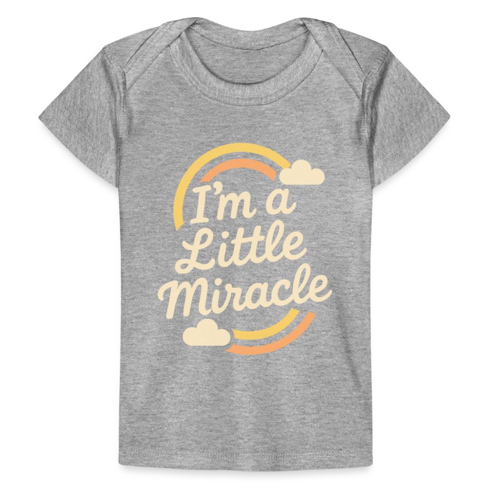 I'm a Little Miracle Baby Tee - heather grey