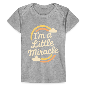 I'm a Little Miracle Baby Tee - heather grey