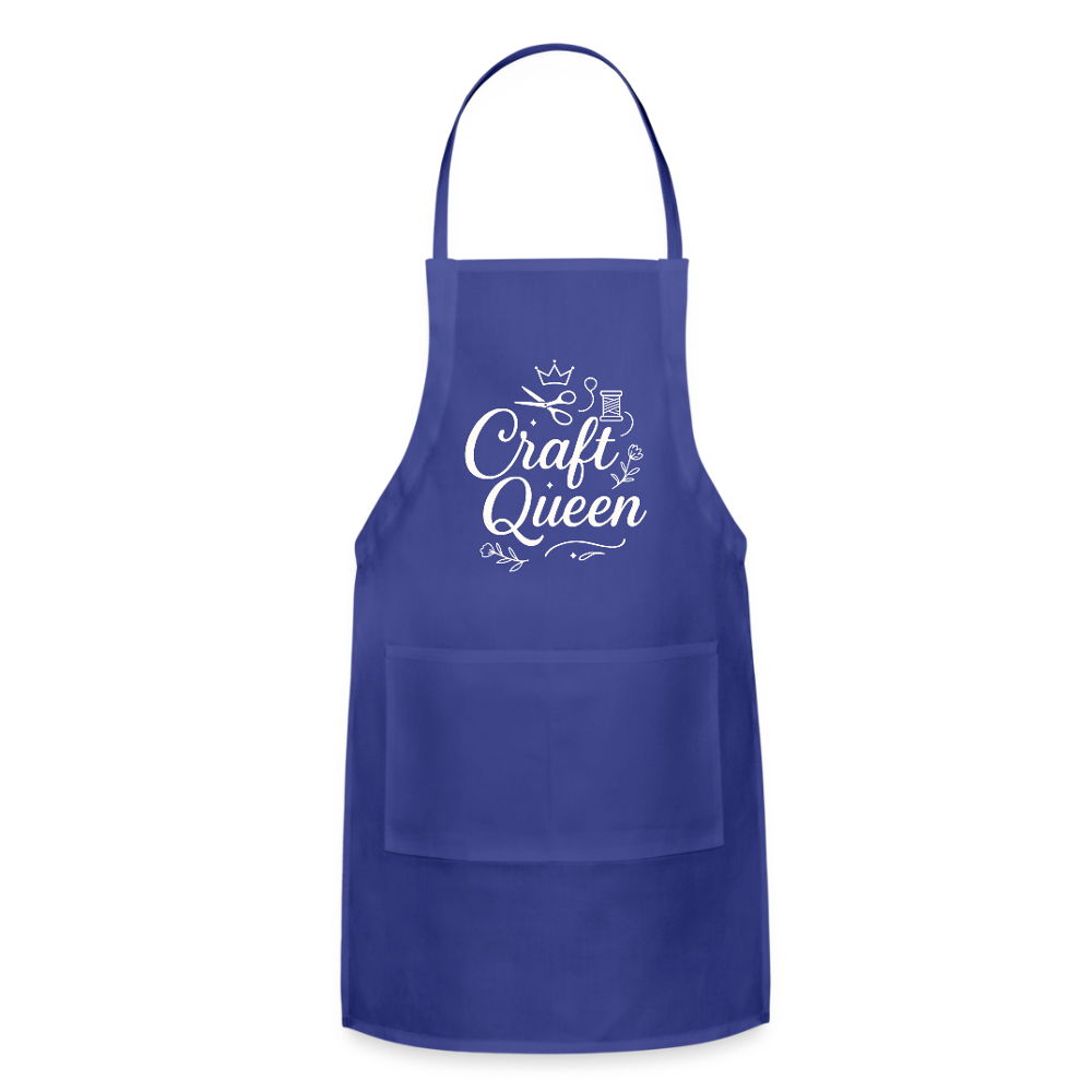 Craft Queen Apron - royal blue