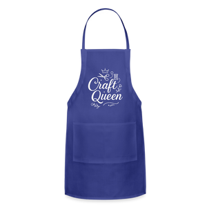 Craft Queen Apron - royal blue