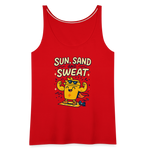 Sun, Sand, and Sweat Tank Top - red