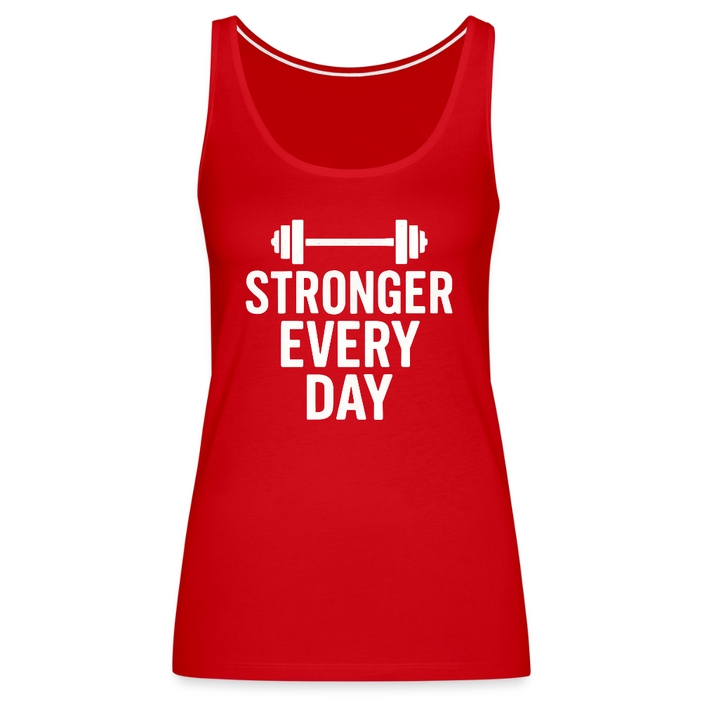 Stronger Every Day Tank Top - red