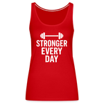 Stronger Every Day Tank Top - red