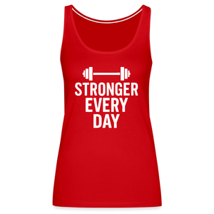 Stronger Every Day Tank Top - red