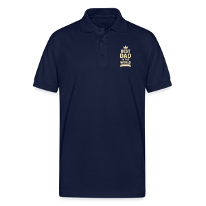Best Dad in the World Polo T-shirt - navy