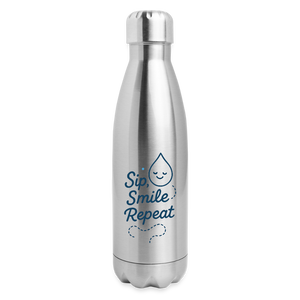 Sip, Smile, Repeat Mug Bottle - silver