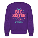 Big Sister Vibes Sweatshirt - purple