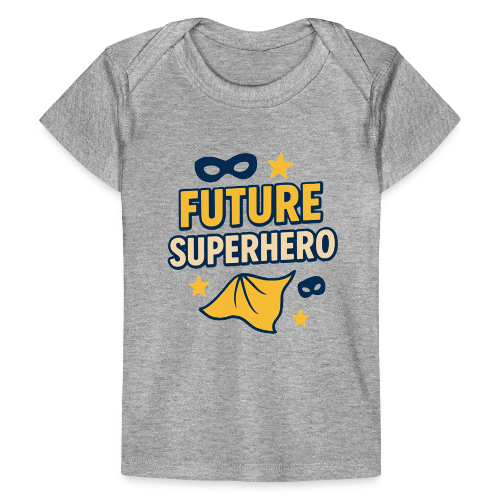 Future Superhero Baby Tee - heather grey