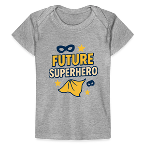 Future Superhero Baby Tee - heather grey
