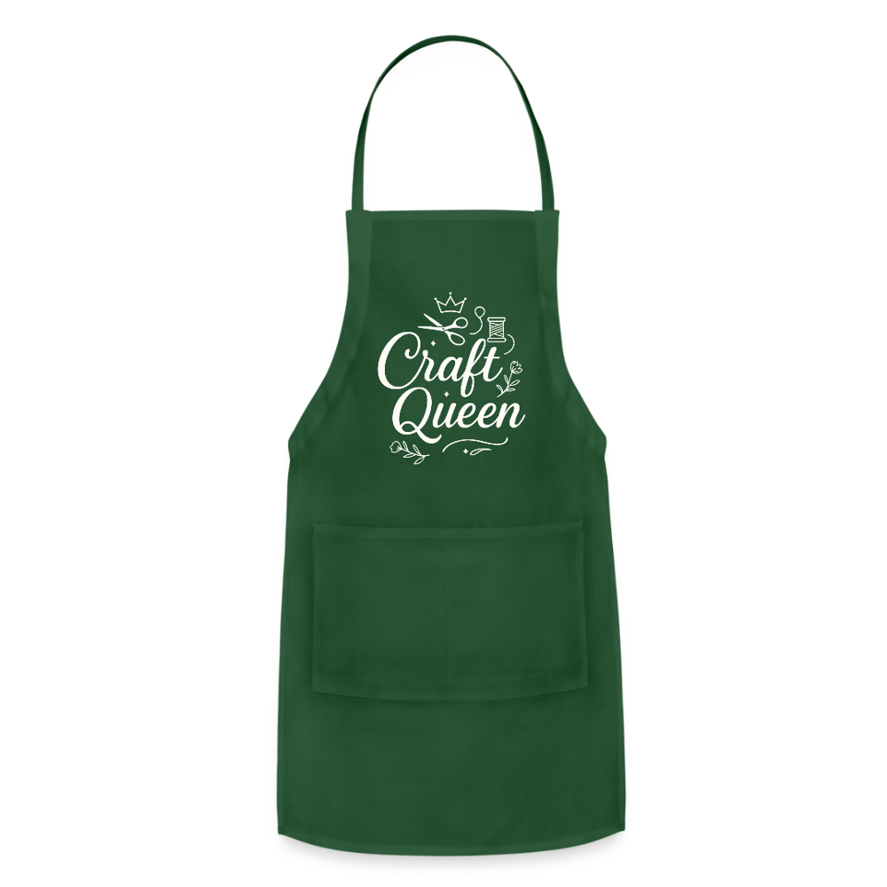 Craft Queen Apron - forest green