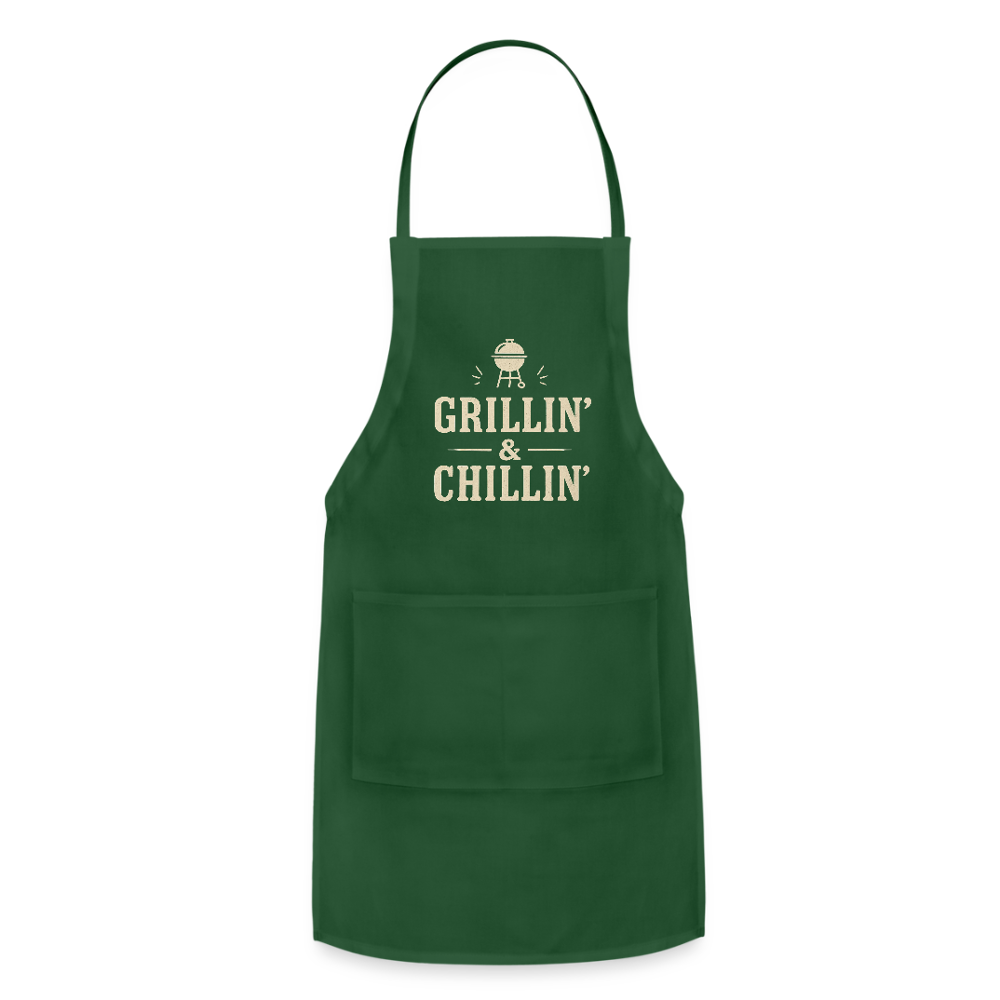 Grillin’ & Chillin’ Apron - forest green