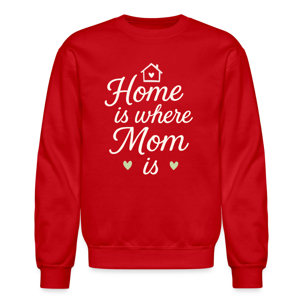 Home Is Where Mom Is Sweatshirt - red