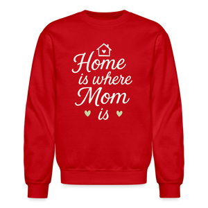 Home Is Where Mom Is Sweatshirt - red