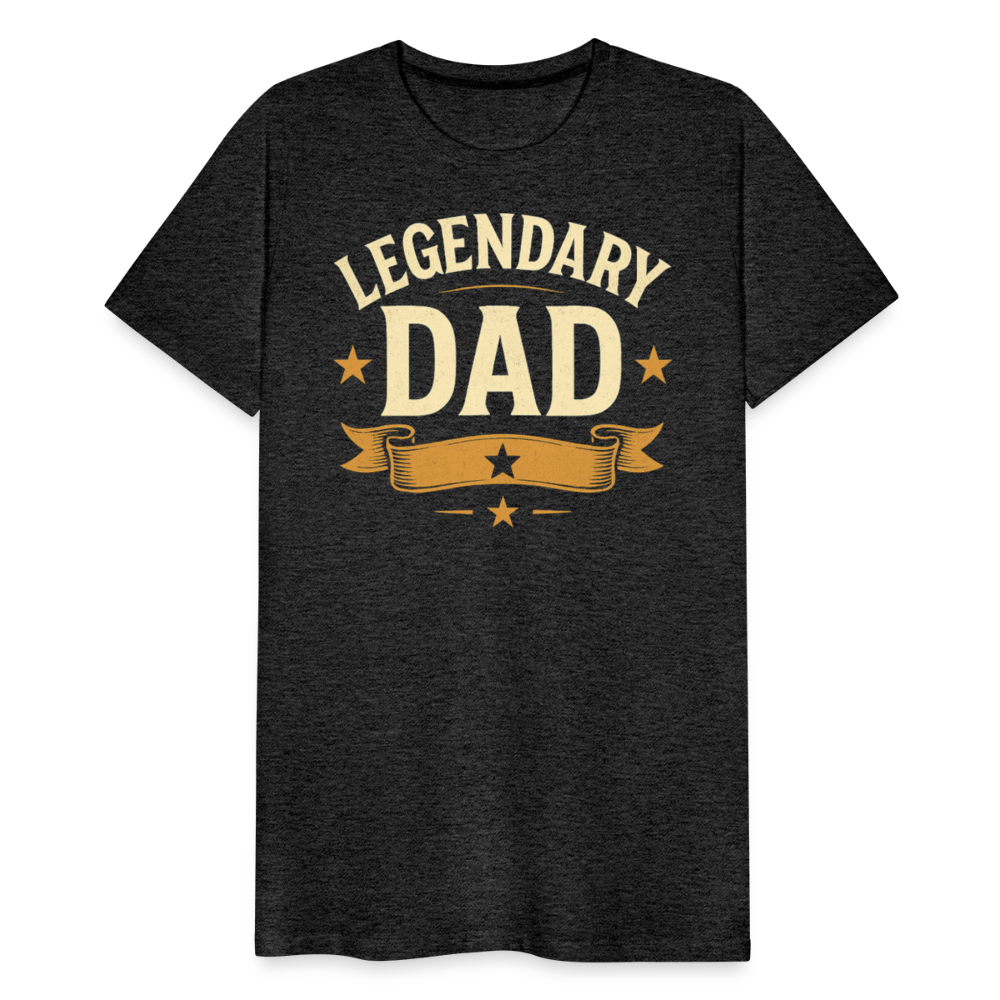 Legendary Dad T-shirt - Vintage Father's Day Gift, Best Dad Shirt - charcoal grey