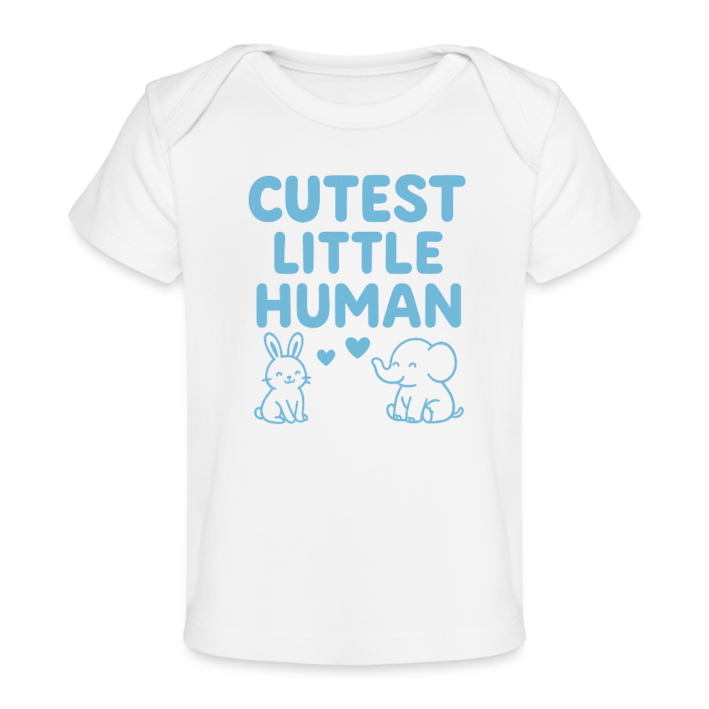 Cutest Little Human Baby Tee - white