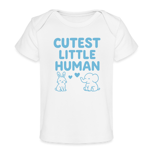 Cutest Little Human Baby Tee - white