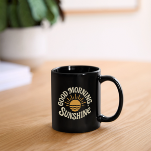 Good Morning, Sunshine Mug - Cheerful, Positive Gift for Start of the Day - black