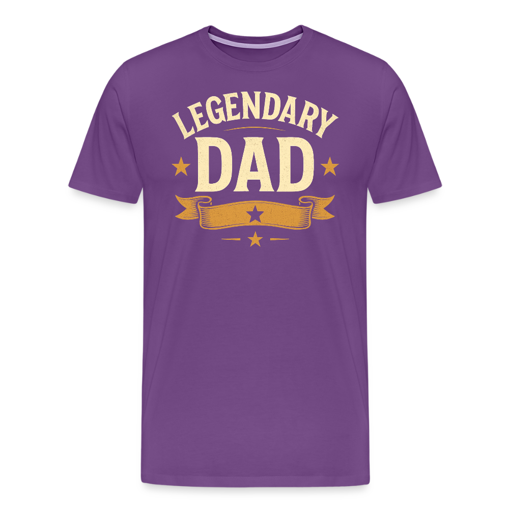 Legendary Dad T-shirt - Vintage Father's Day Gift, Best Dad Shirt - purple