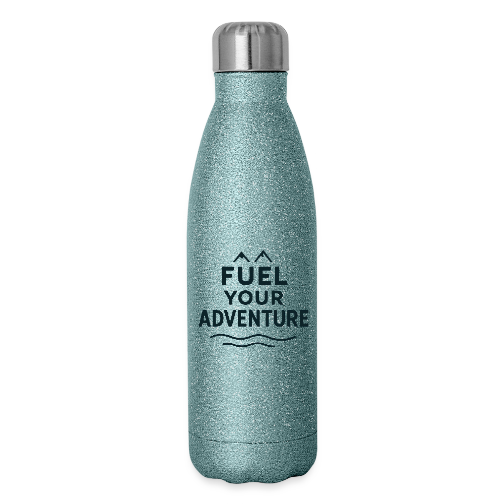 Fuel Your Adventure Bottle - turquoise glitter