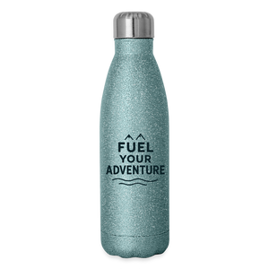 Fuel Your Adventure Bottle - turquoise glitter