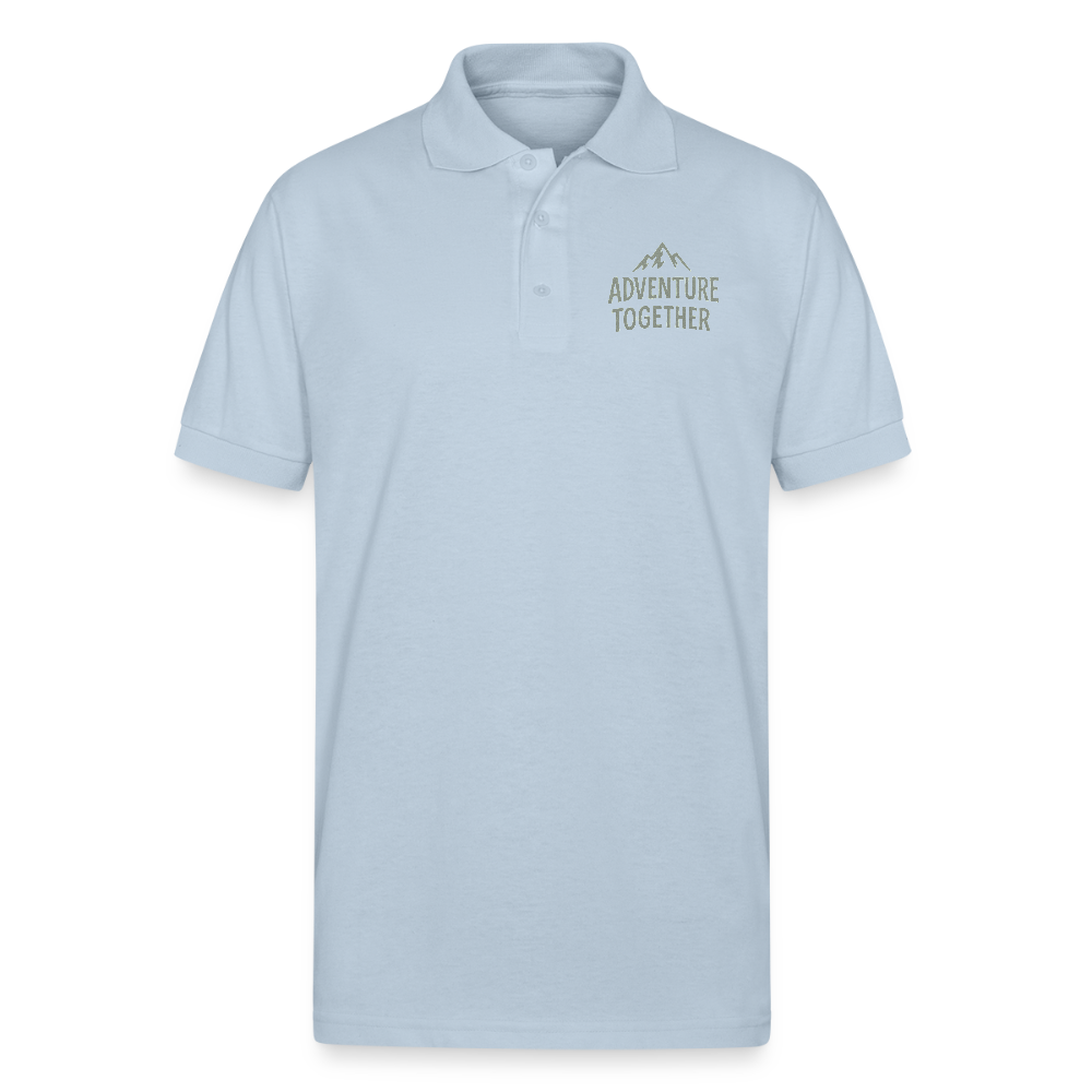 Adventure Together Polo T-shirt - light blue