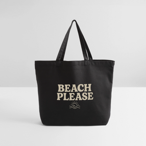 Beach Please Tote Bag - black