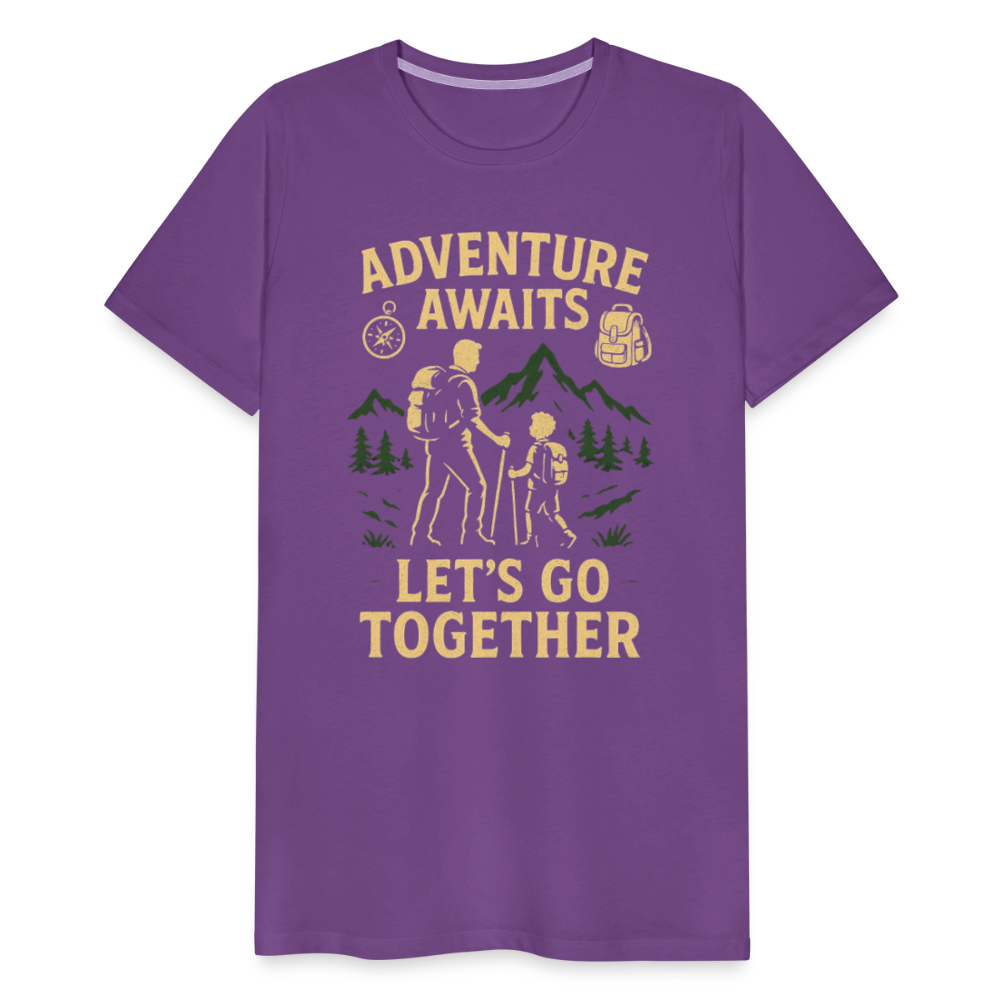 Adventure Awaits, Let’s Go Together T-shirt - Family Adventure Shirt - purple