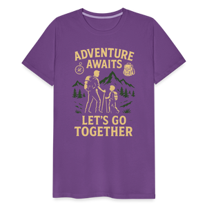 Adventure Awaits, Let’s Go Together T-shirt - Family Adventure Shirt - purple