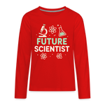 Future Scientist Kids Long Sleeve Tee - red