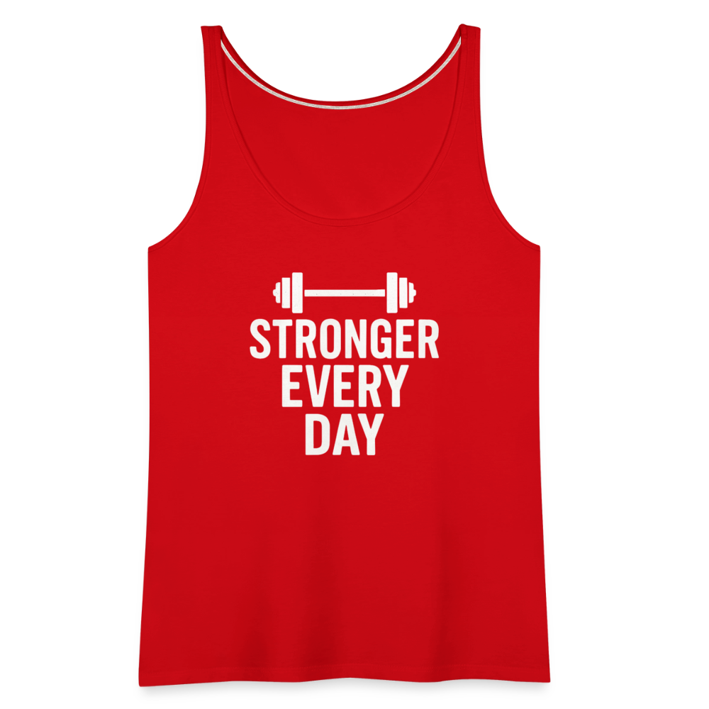 Stronger Every Day Tank Top - red