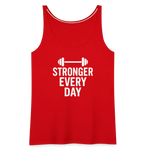 Stronger Every Day Tank Top - red