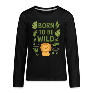 Born to Be Wild Kids Long Sleeve Tee - black