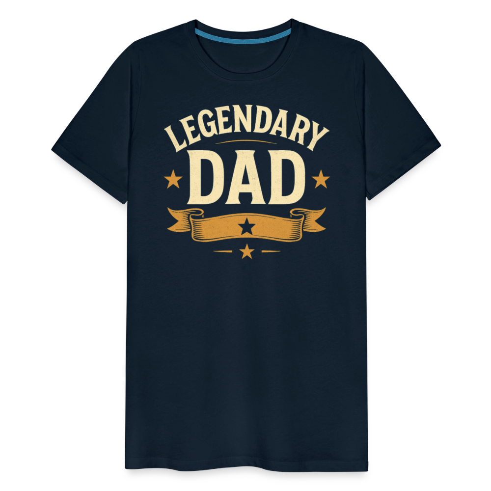 Legendary Dad T-shirt - Vintage Father's Day Gift, Best Dad Shirt - deep navy