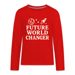 Future World Changer Kids Long Sleeve Tee - red