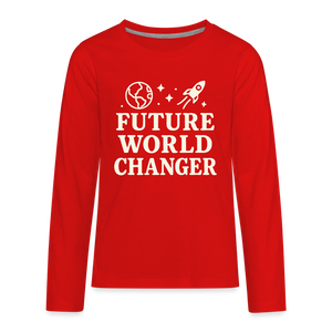 Future World Changer Kids Long Sleeve Tee - red
