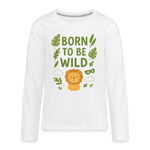 Born to Be Wild Kids Long Sleeve Tee - white