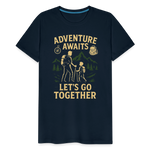 Adventure Awaits, Let’s Go Together T-shirt - Family Adventure Shirt - deep navy