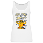 Sun, Sand, and Sweat Tank Top - white