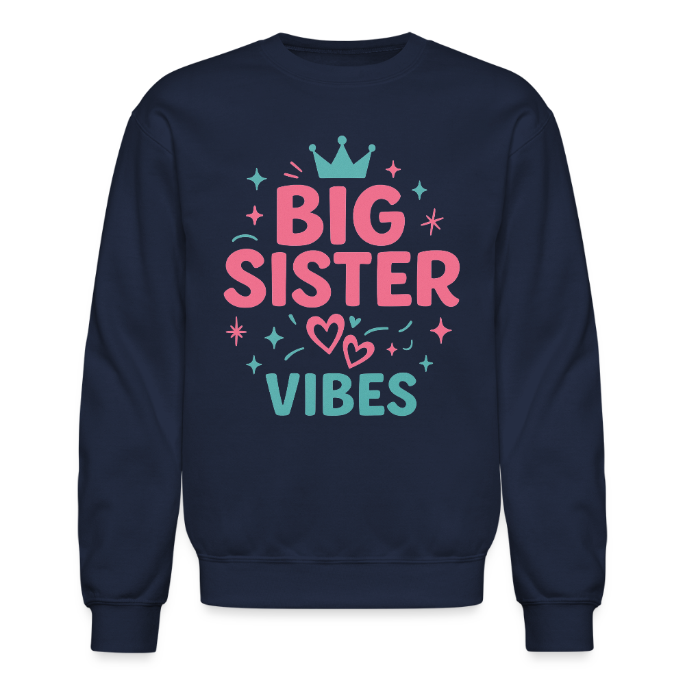 Big Sister Vibes Sweatshirt - navy