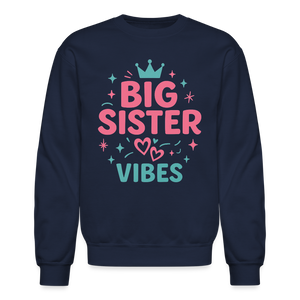 Big Sister Vibes Sweatshirt - navy