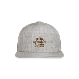 Adventure Awaits Baseball Hat - heather gray