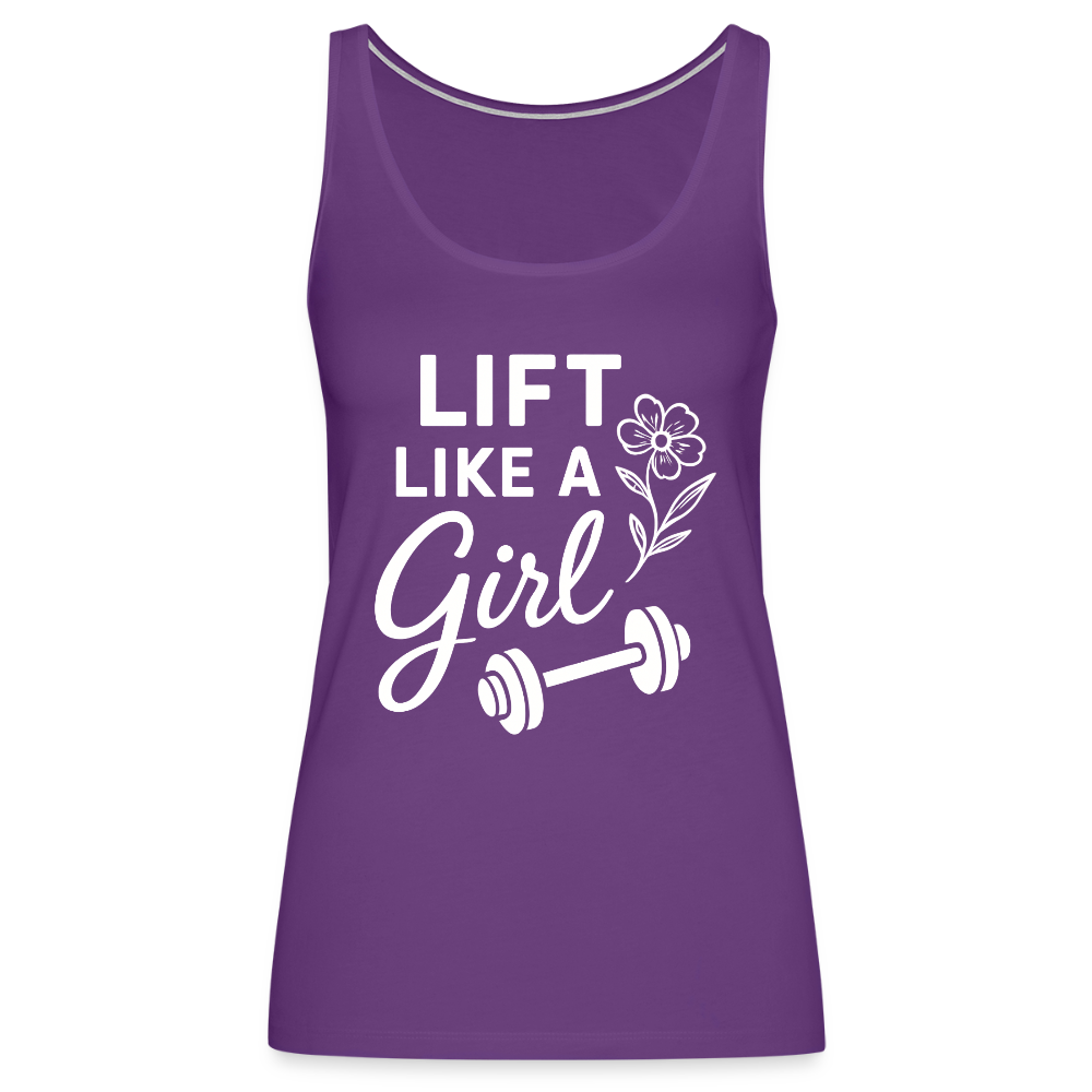 Lift Like a Girl Tank Top - purple