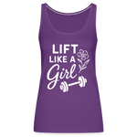 Lift Like a Girl Tank Top - purple