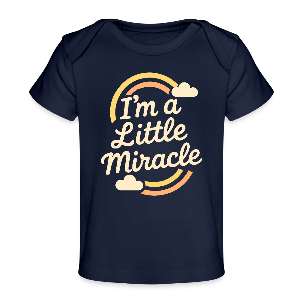 I'm a Little Miracle Baby Tee - dark navy