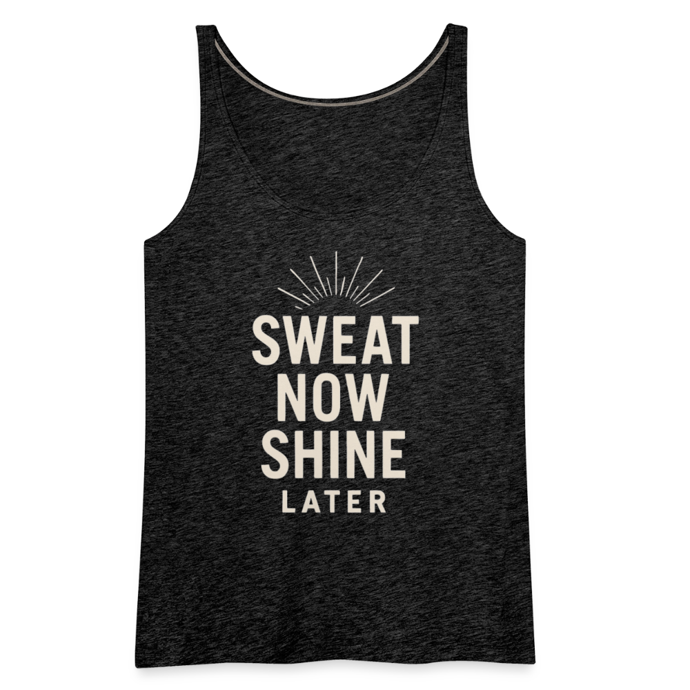 Sweat Now, Shine Later Tank Top - charcoal grey