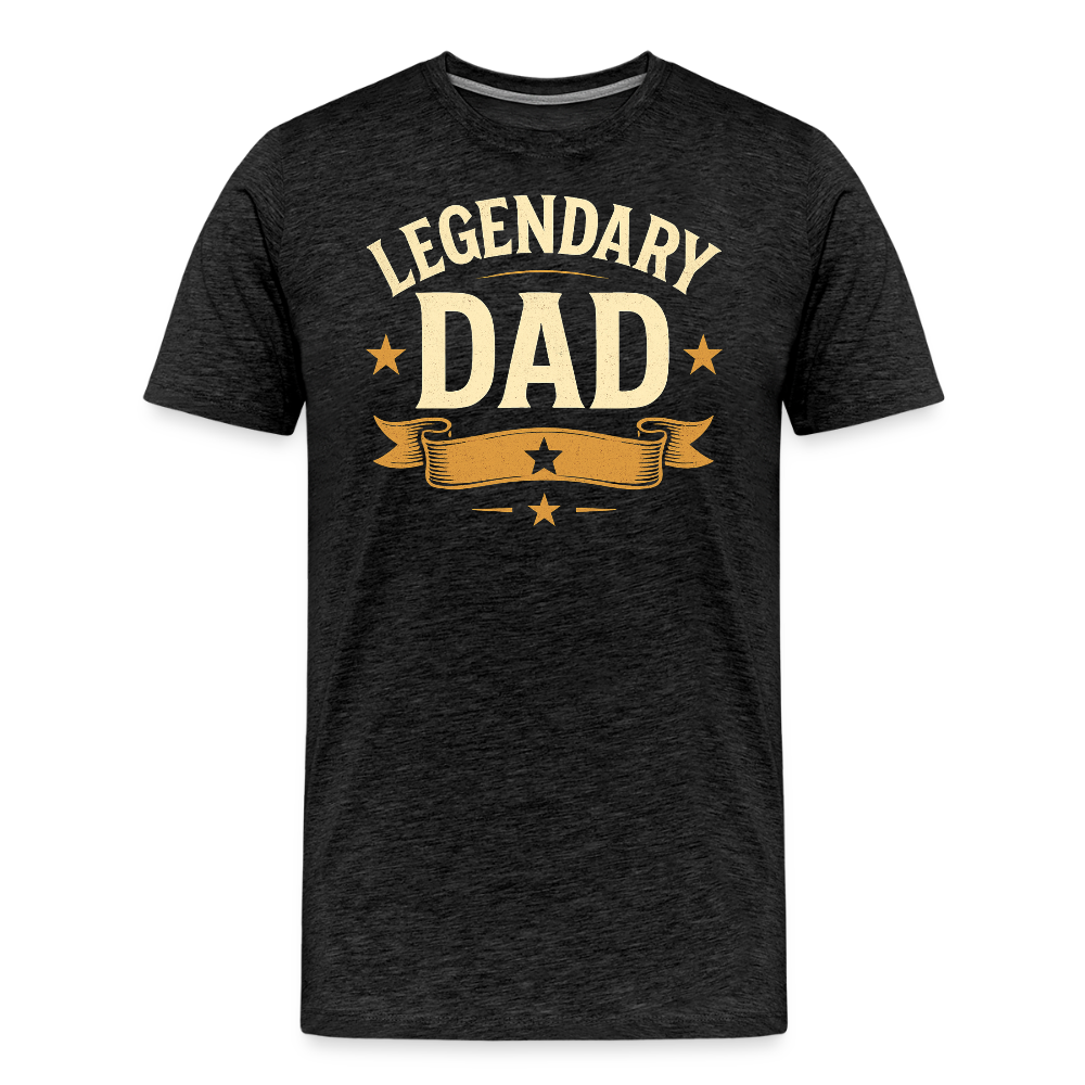Legendary Dad T-shirt - Vintage Father's Day Gift, Best Dad Shirt - charcoal grey