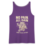No Pain, All Gain (and Pizza After) Tank Top - purple