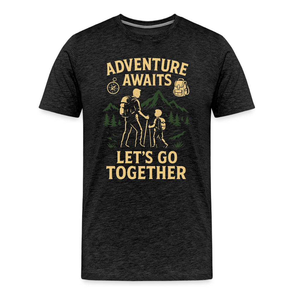 Adventure Awaits, Let’s Go Together T-shirt - Family Adventure Shirt - charcoal grey
