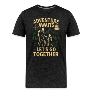 Adventure Awaits, Let’s Go Together T-shirt - Family Adventure Shirt - charcoal grey