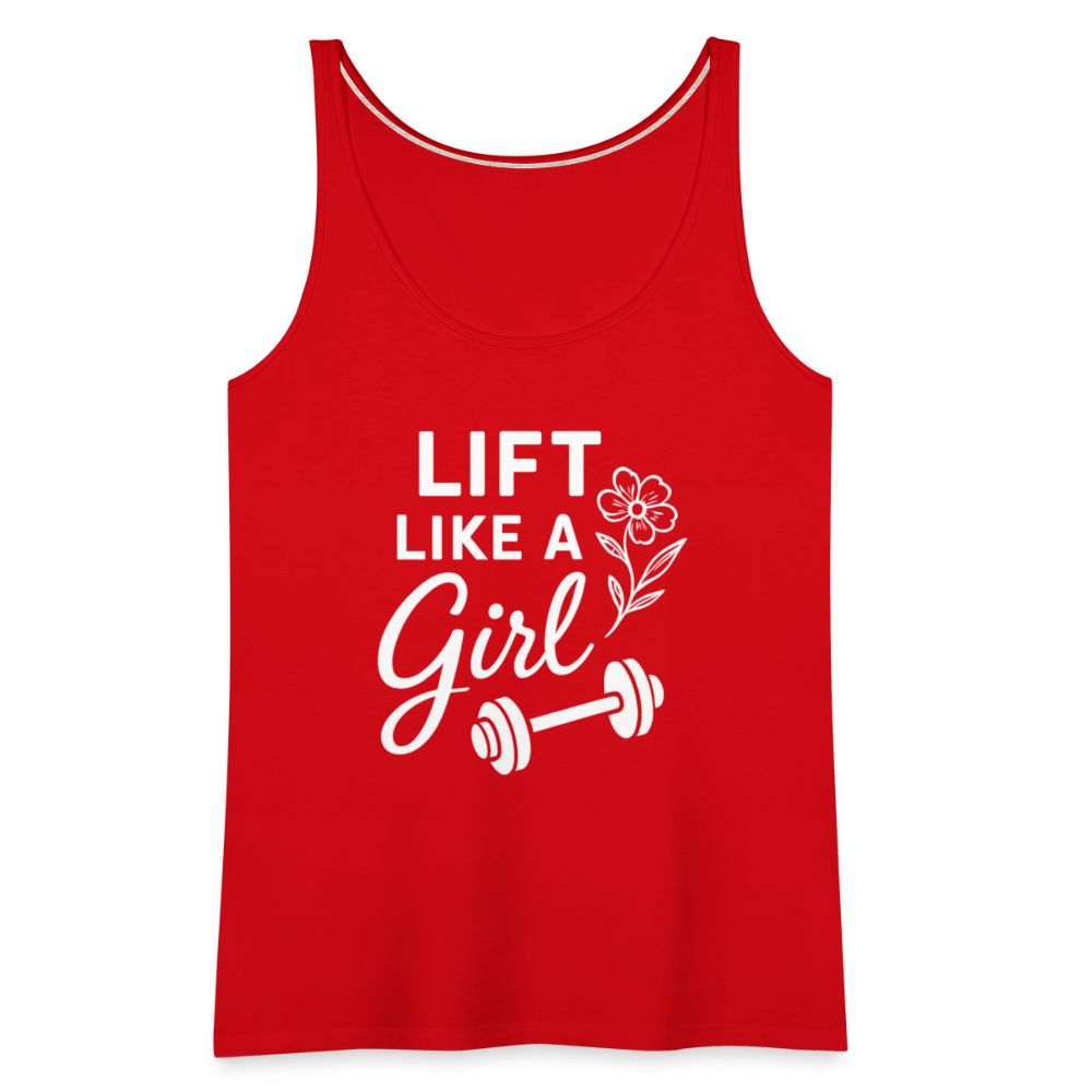 Lift Like a Girl Tank Top - red